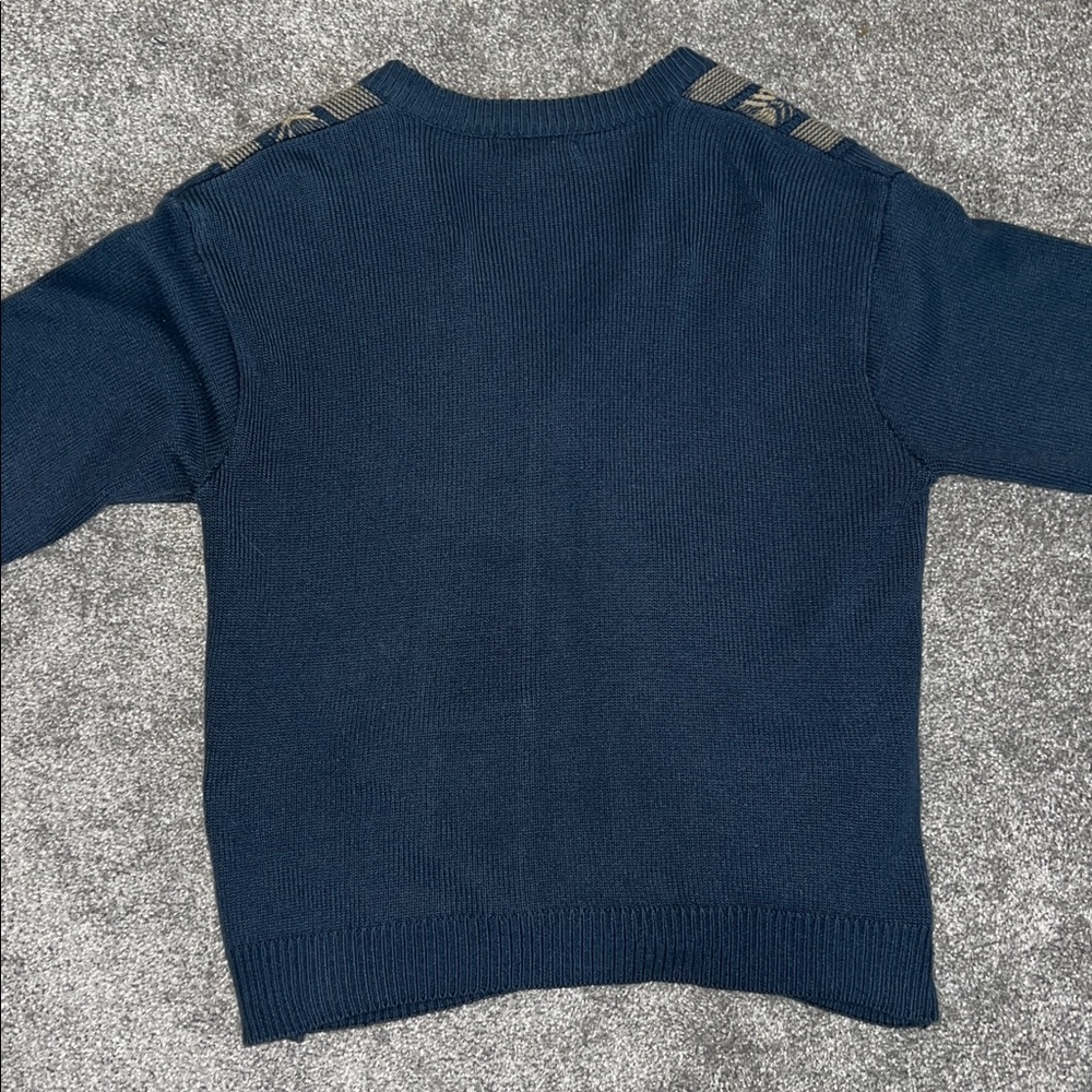 HABAND Vintage Mens Blue and Gold Cadigan - Picture 5 of 5